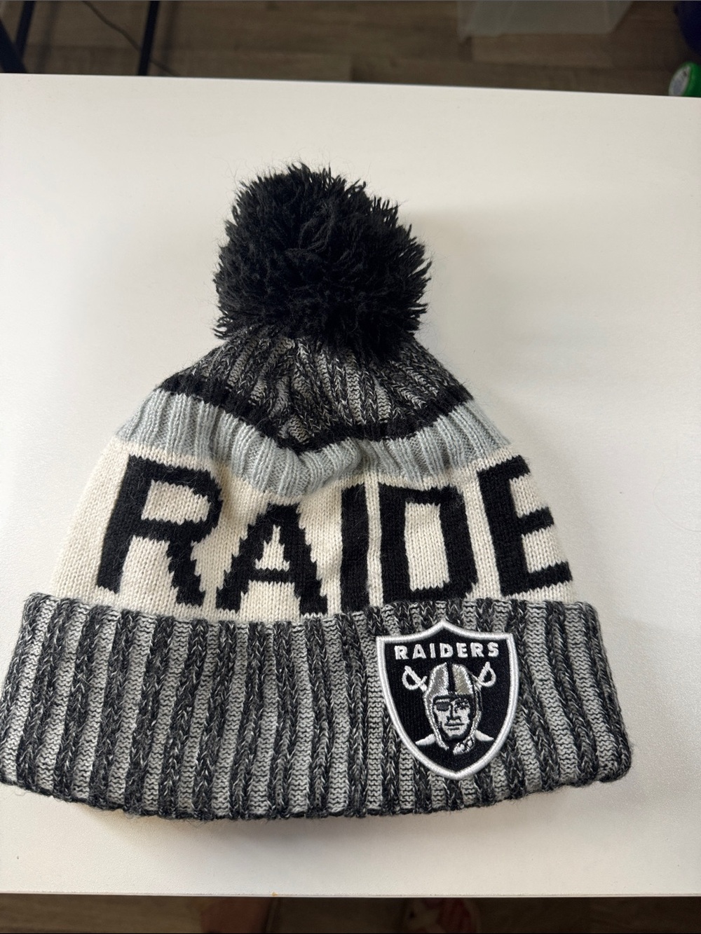 Raiders Knit Pom Hat